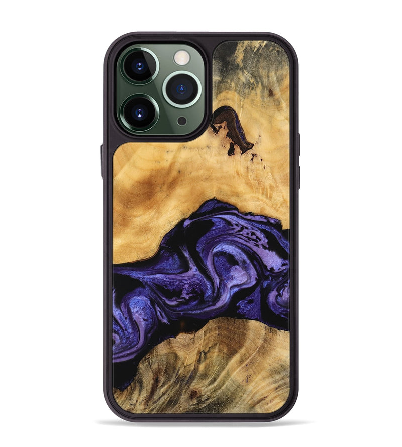 iPhone 13 Pro Max Wood Phone Case - Bevyn (Purple, 744915)