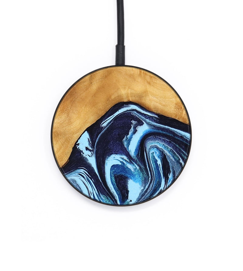 Circle Wood Wireless Charger - Suzi (Blue, 744916)