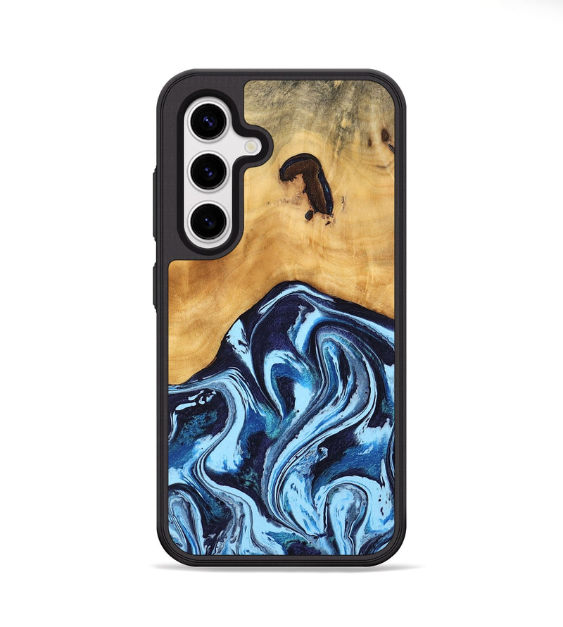 Galaxy S25 Wood Phone Case - Suzi (Blue, 744916)