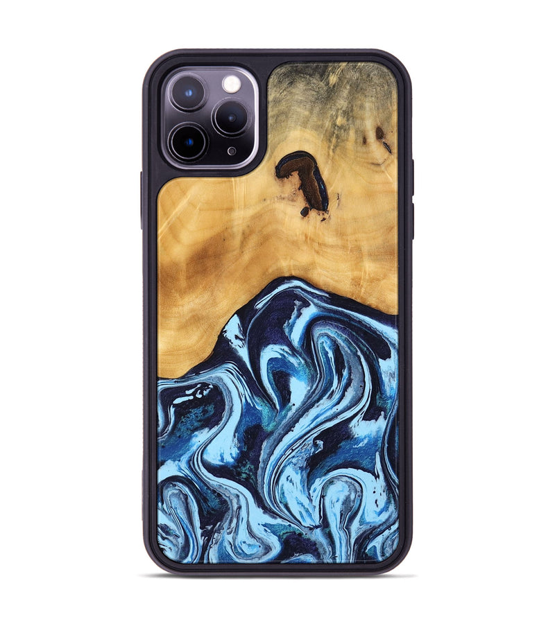 iPhone 11 Pro Max Wood Phone Case - Suzi (Blue, 744916)