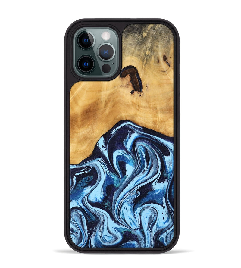 iPhone 12 Pro Max Wood Phone Case - Suzi (Blue, 744916)