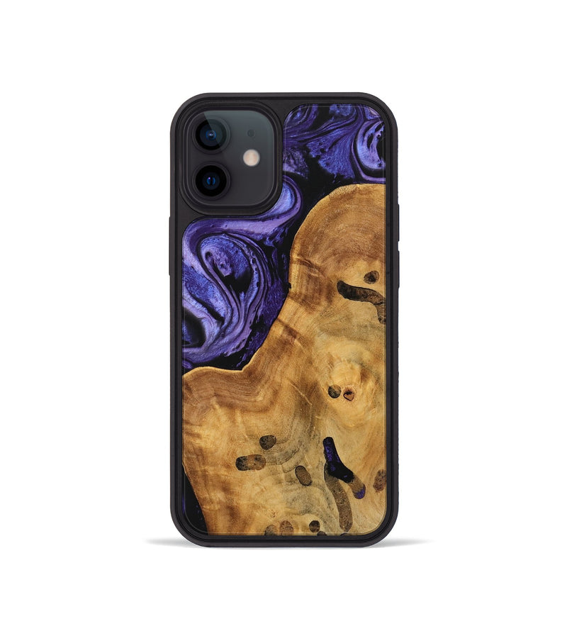 iPhone 12 mini Wood Phone Case - Niko (Purple, 744918)