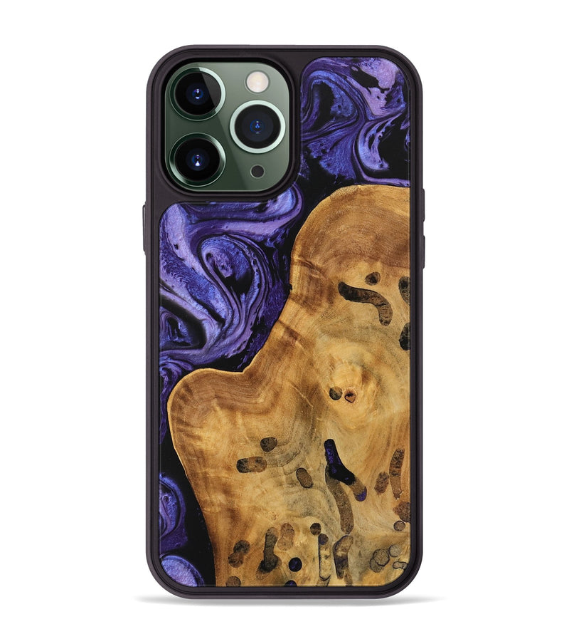 iPhone 13 Pro Max Wood Phone Case - Niko (Purple, 744918)