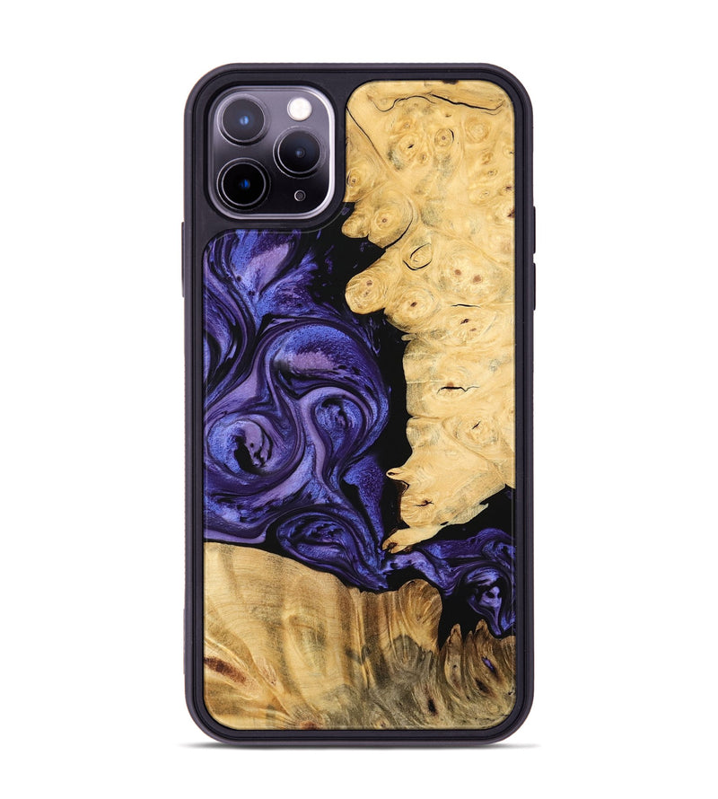 iPhone 11 Pro Max Wood Phone Case - Tyreek (Purple, 744922)