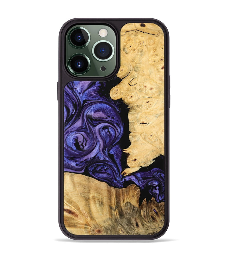 iPhone 13 Pro Max Wood Phone Case - Tyreek (Purple, 744922)