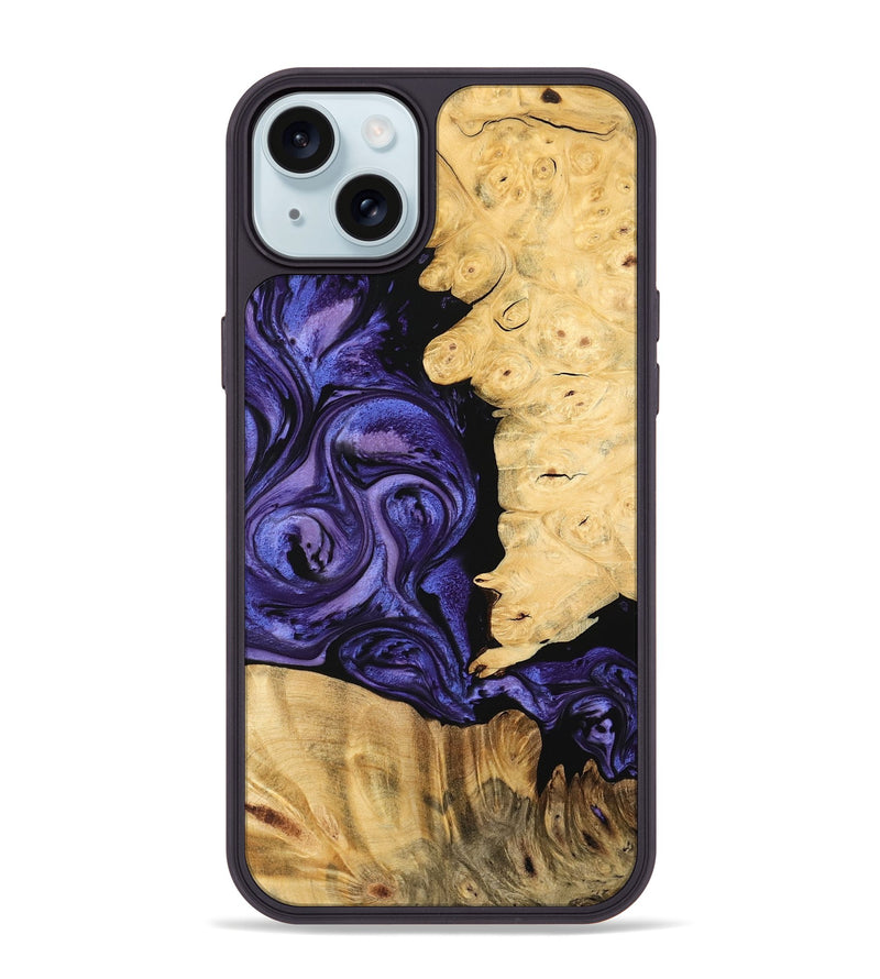 iPhone 15 Plus Wood Phone Case - Tyreek (Purple, 744922)