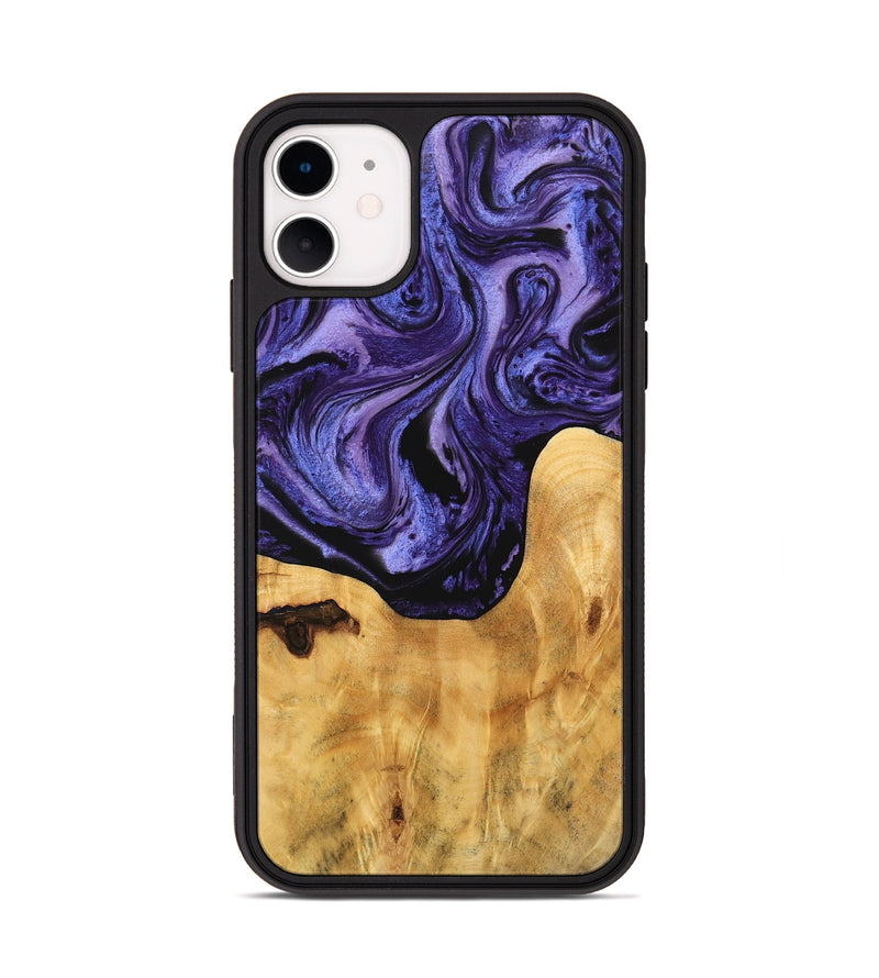 iPhone 11 Wood Phone Case - Edita (Purple, 744924)