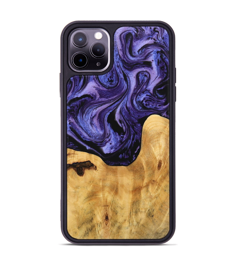 iPhone 11 Pro Max Wood Phone Case - Edita (Purple, 744924)