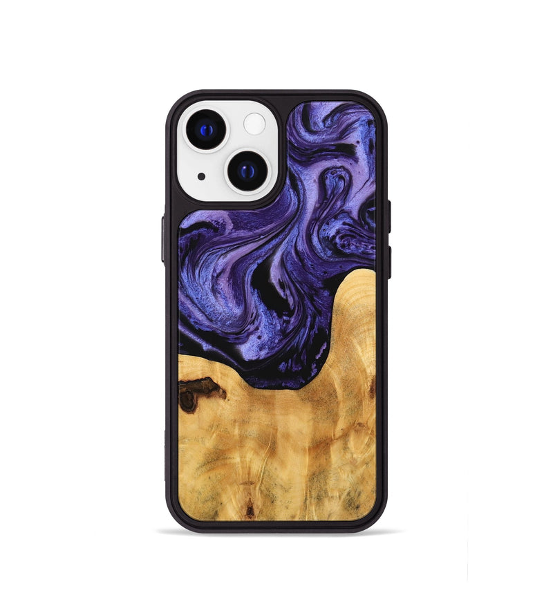 iPhone 13 mini Wood Phone Case - Edita (Purple, 744924)