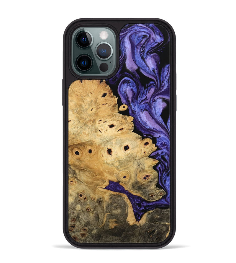 iPhone 12 Pro Max Wood Phone Case - Sanaa (Purple, 744938)