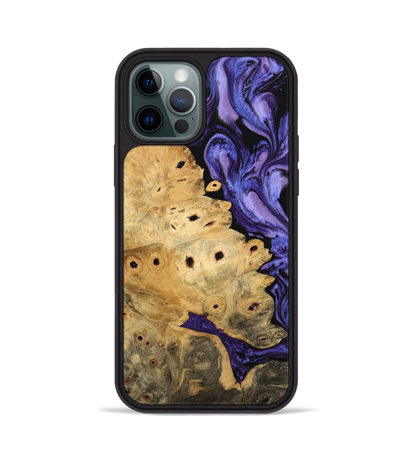 iPhone 12 Pro Wood Phone Case - Sanaa (Purple, 744938)