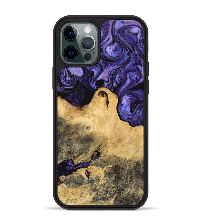 iPhone 12 Pro Max Wood Phone Case - Aiyana (Purple, 744939)