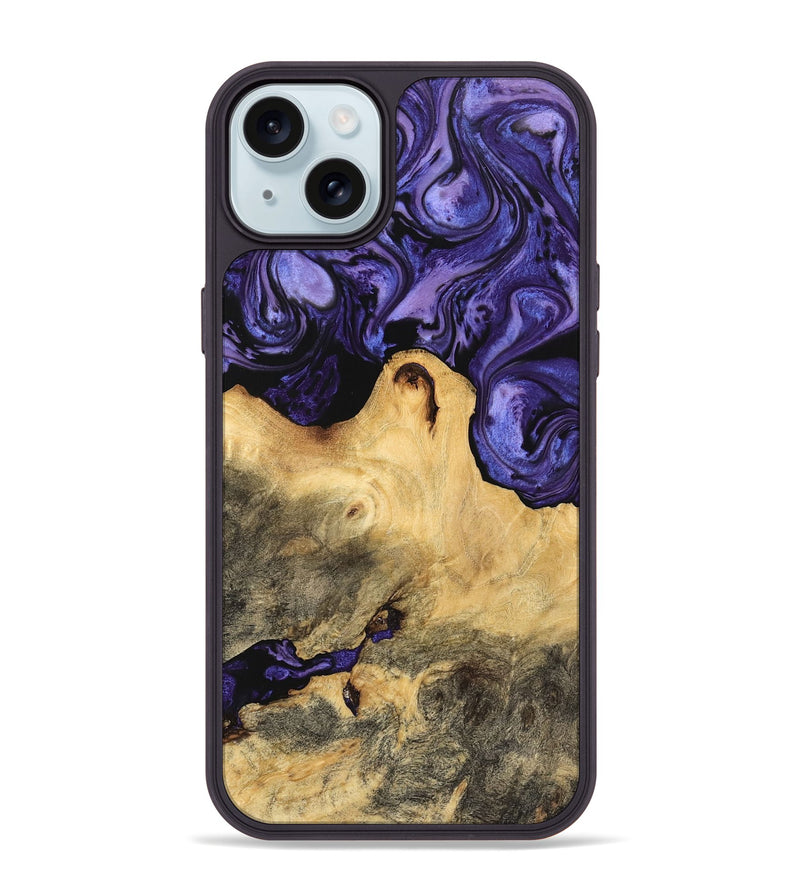 iPhone 15 Plus Wood Phone Case - Aiyana (Purple, 744939)