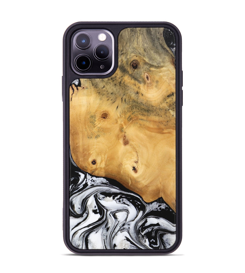 iPhone 11 Pro Max Wood Phone Case - Gauge (Black & White, 744943)