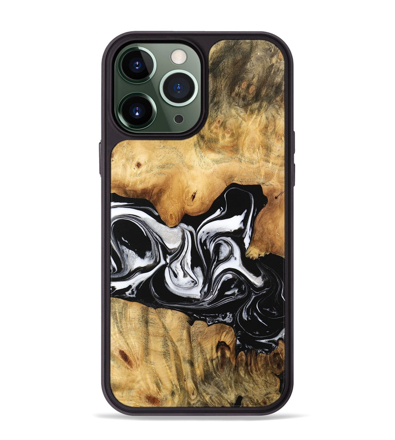 iPhone 13 Pro Max Wood Phone Case - Salina (Black & White, 744951)