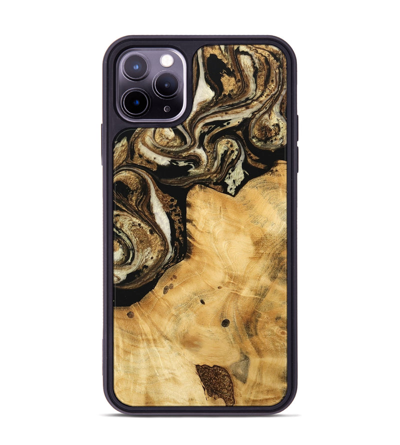 iPhone 11 Pro Max Wood Phone Case - Joette (Black & White, 744971)