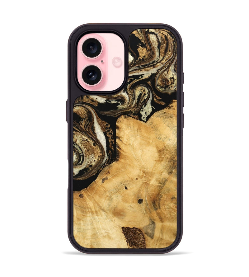 iPhone 16 Wood Phone Case - Joette (Black & White, 744971)