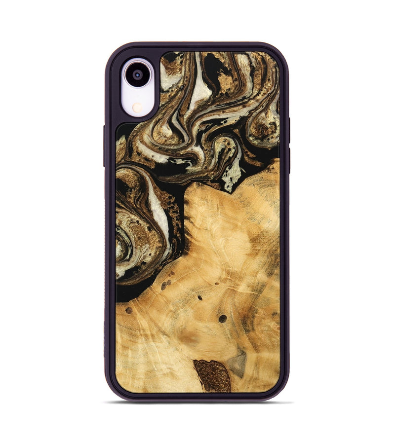 iPhone Xr Wood Phone Case - Joette (Black & White, 744971)