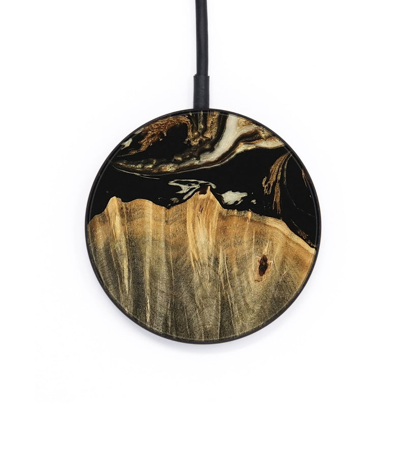 Circle Wood Wireless Charger - Hallie (Black & White, 744973)