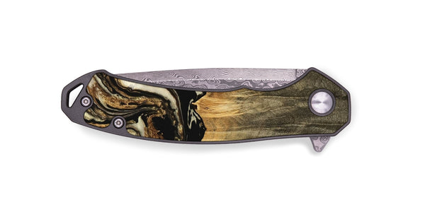 EDC Wood Pocket Knife - Hallie (Black & White, 744973)