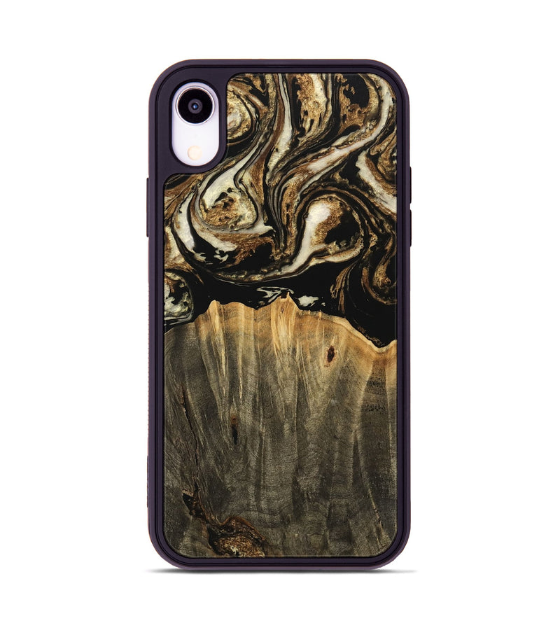 iPhone Xr Wood Phone Case - Hallie (Black & White, 744973)