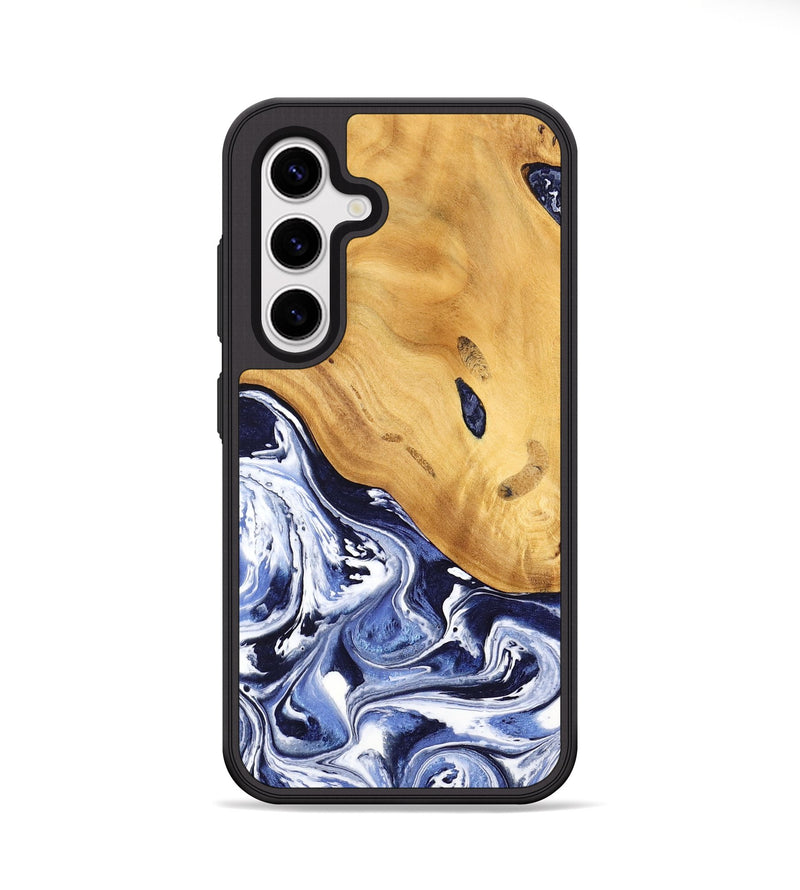 Galaxy S25 Wood Phone Case - Shedman (Blue, 744975)