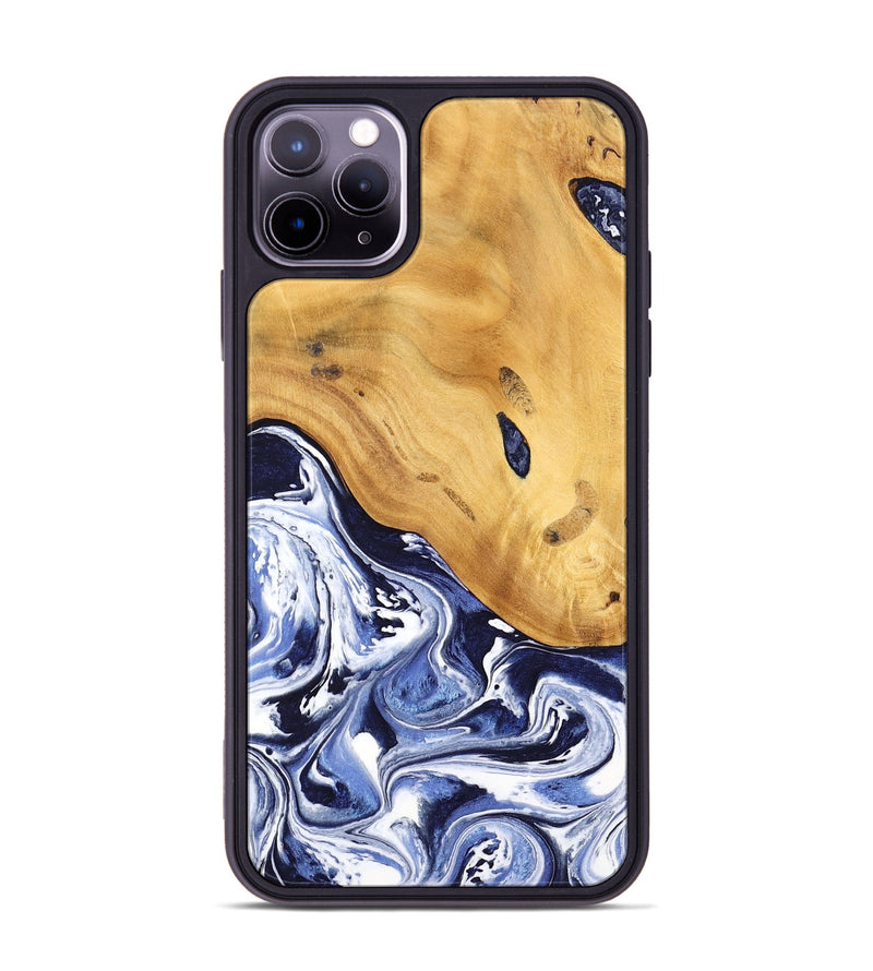 iPhone 11 Pro Max Wood Phone Case - Shedman (Blue, 744975)