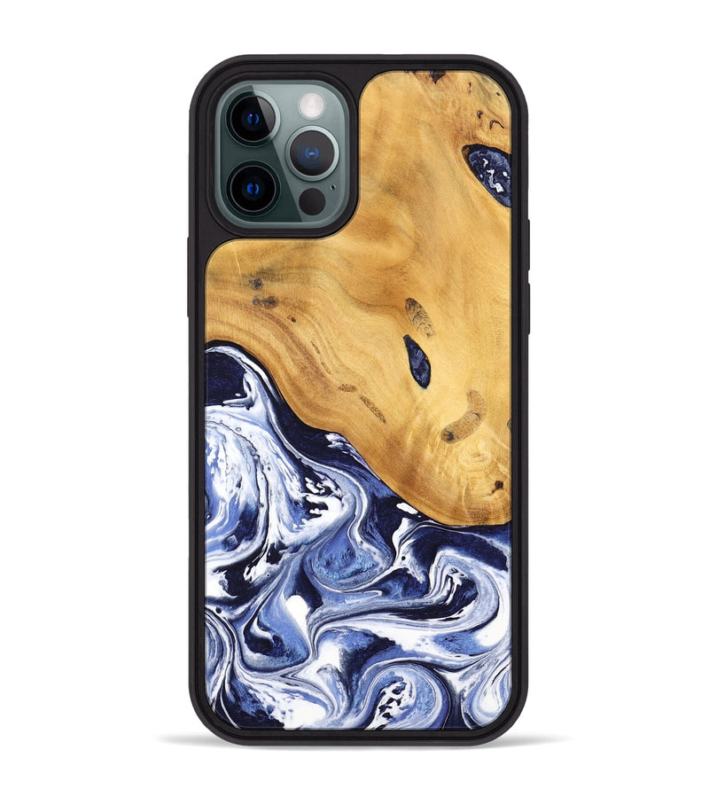 iPhone 12 Pro Max Wood Phone Case - Shedman (Blue, 744975)