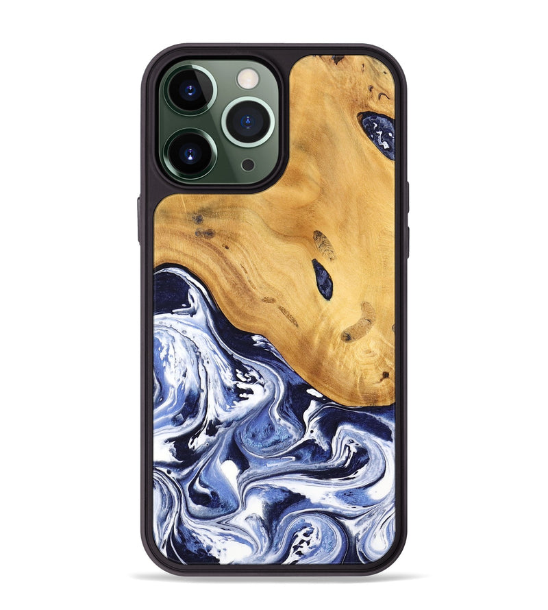 iPhone 13 Pro Max Wood Phone Case - Shedman (Blue, 744975)