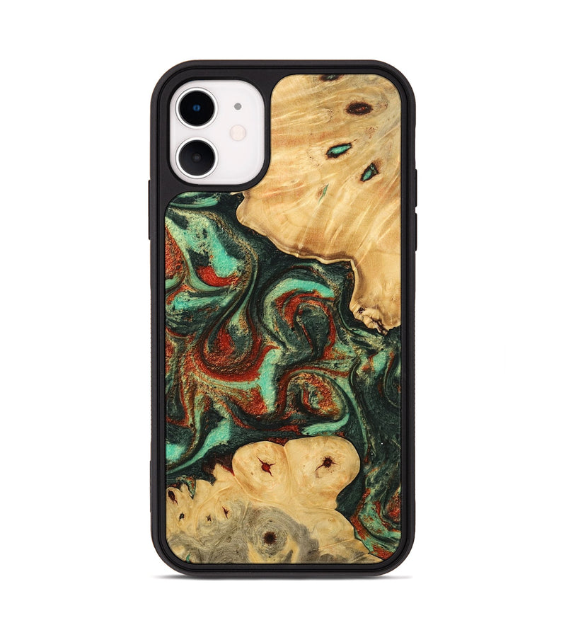 iPhone 11 Wood Phone Case - Tandi (Green, 744976)