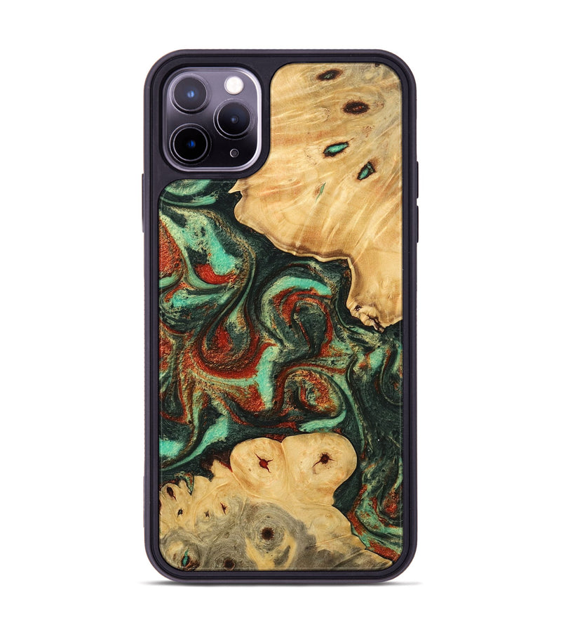 iPhone 11 Pro Max Wood Phone Case - Tandi (Green, 744976)