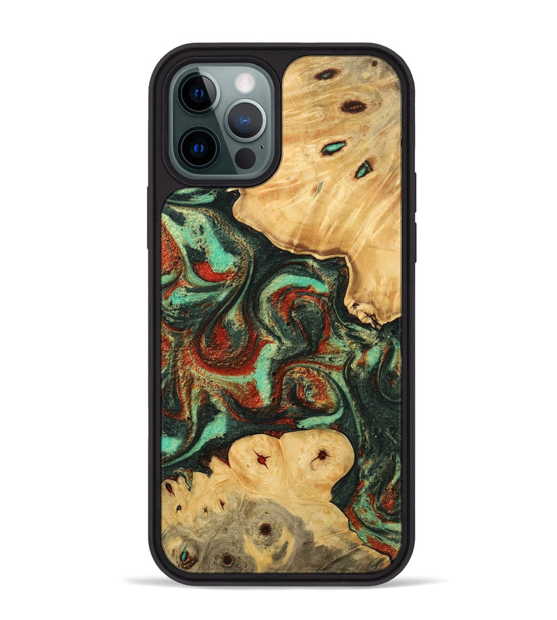 iPhone 12 Pro Max Wood Phone Case - Tandi (Green, 744976)