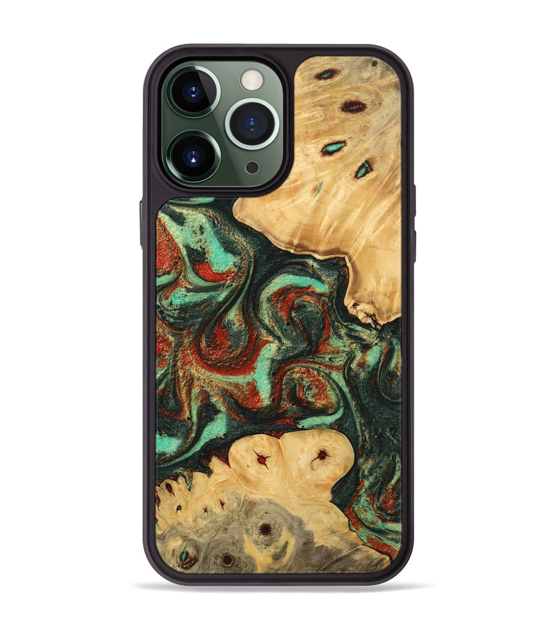 iPhone 13 Pro Max Wood Phone Case - Tandi (Green, 744976)