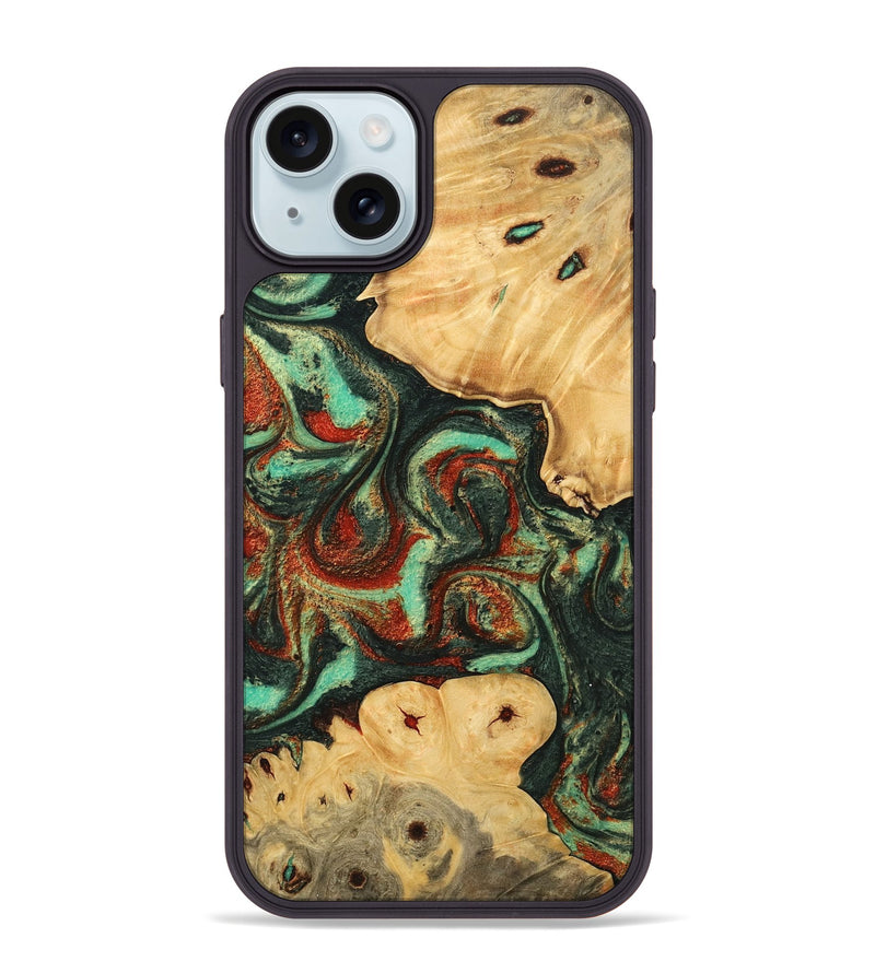 iPhone 15 Plus Wood Phone Case - Tandi (Green, 744976)