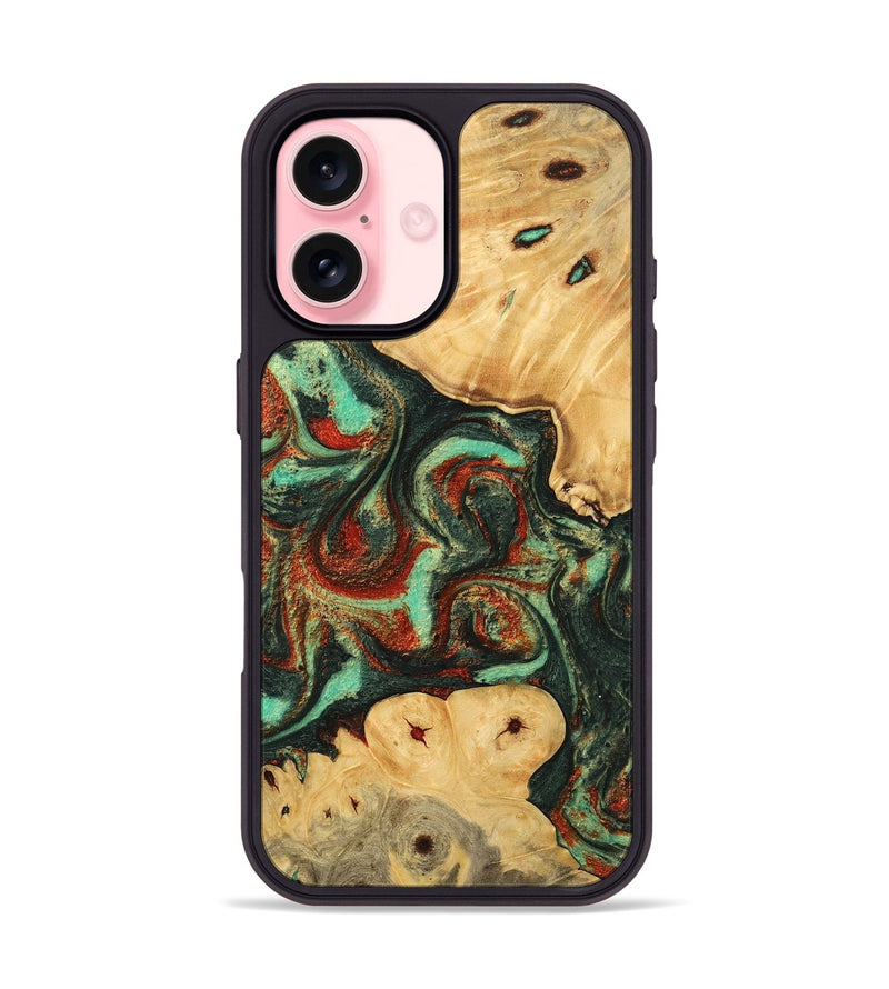 iPhone 16 Wood Phone Case - Tandi (Green, 744976)