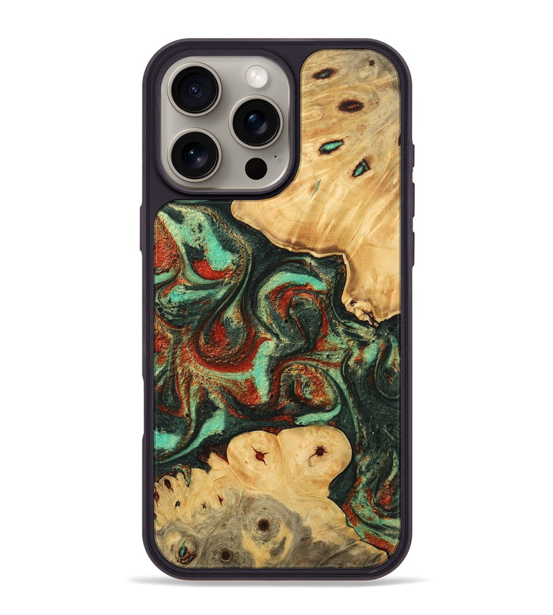 iPhone 16 Pro Max Wood Phone Case - Tandi (Green, 744976)