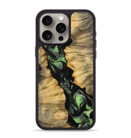 iPhone 15 Pro Max Wood Phone Case - Yueping (Green, 744984)