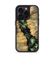 iPhone 15 Pro Wood Phone Case - Yueping (Green, 744984)