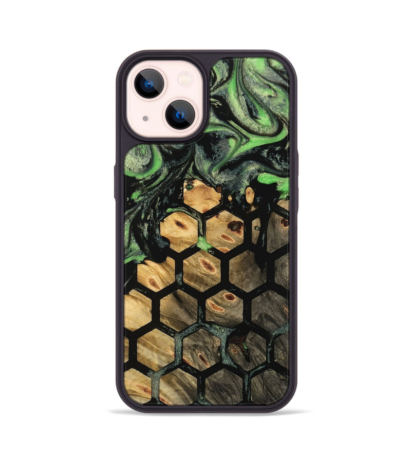 iPhone 14 Wood Phone Case - Tangela (Pattern, 744986)