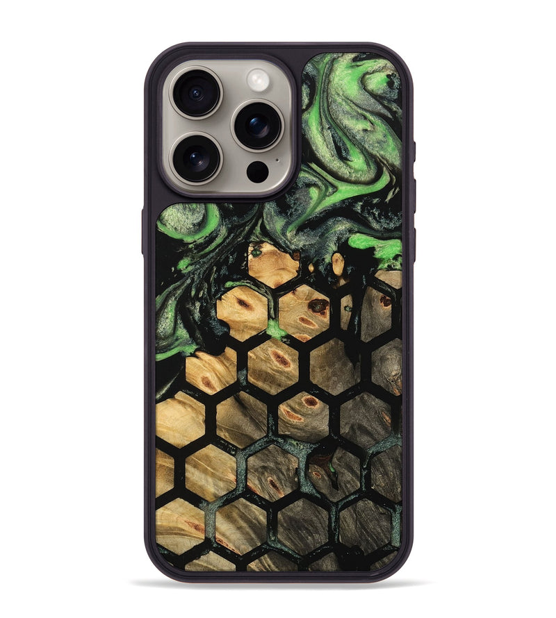 iPhone 15 Pro Max Wood Phone Case - Tangela (Pattern, 744986)