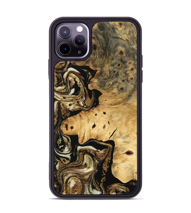 iPhone 11 Pro Max Wood Phone Case - Tetsuya (Black & White, 744994)