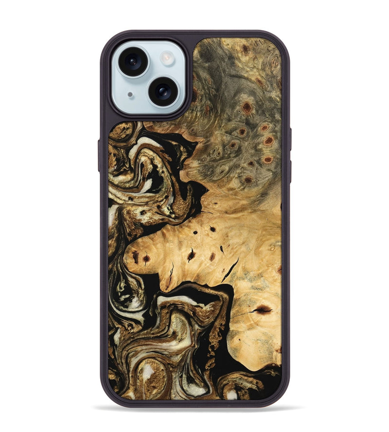 iPhone 15 Plus Wood Phone Case - Tetsuya (Black & White, 744994)