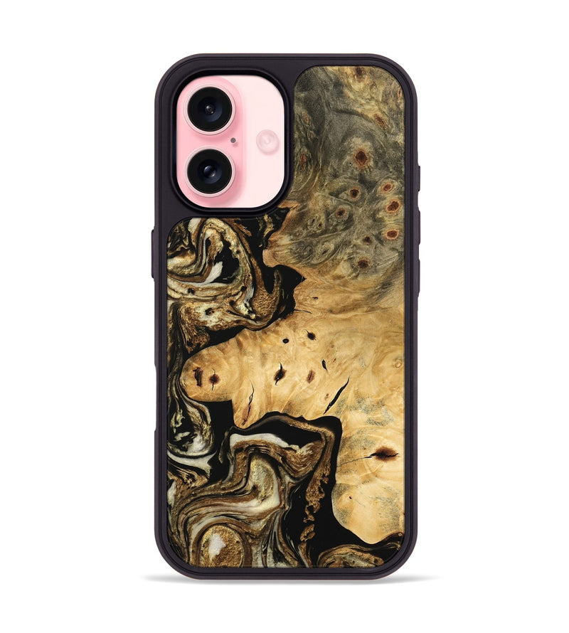 iPhone 16 Wood Phone Case - Tetsuya (Black & White, 744994)