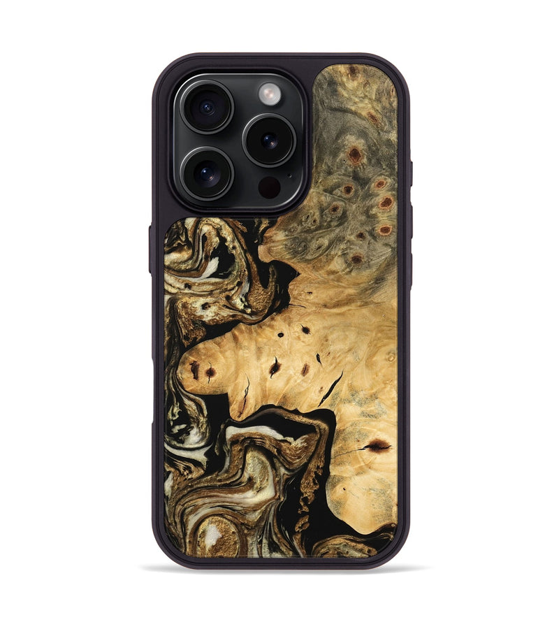 iPhone 16 Pro Wood Phone Case - Tetsuya (Black & White, 744994)