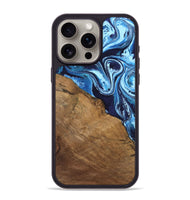 iPhone 15 Pro Max Wood Phone Case - Irva (Blue, 744998)