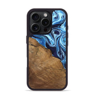 iPhone 16 Pro Wood Phone Case - Irva (Blue, 744998)