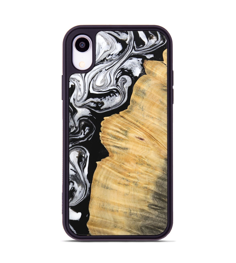 iPhone Xr Wood Phone Case - Beau (Black & White, 745002)