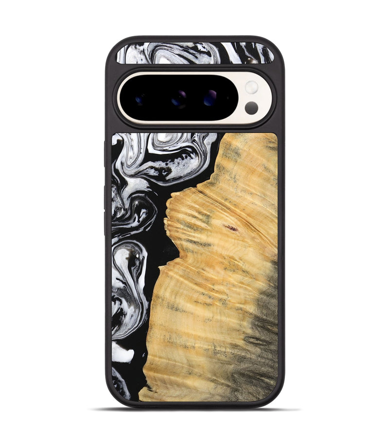 Pixel 9 Wood Phone Case - Beau (Black & White, 745002)