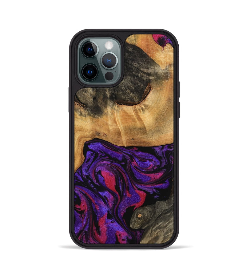 iPhone 12 Pro Wood Phone Case - Koray (Purple, 745004)