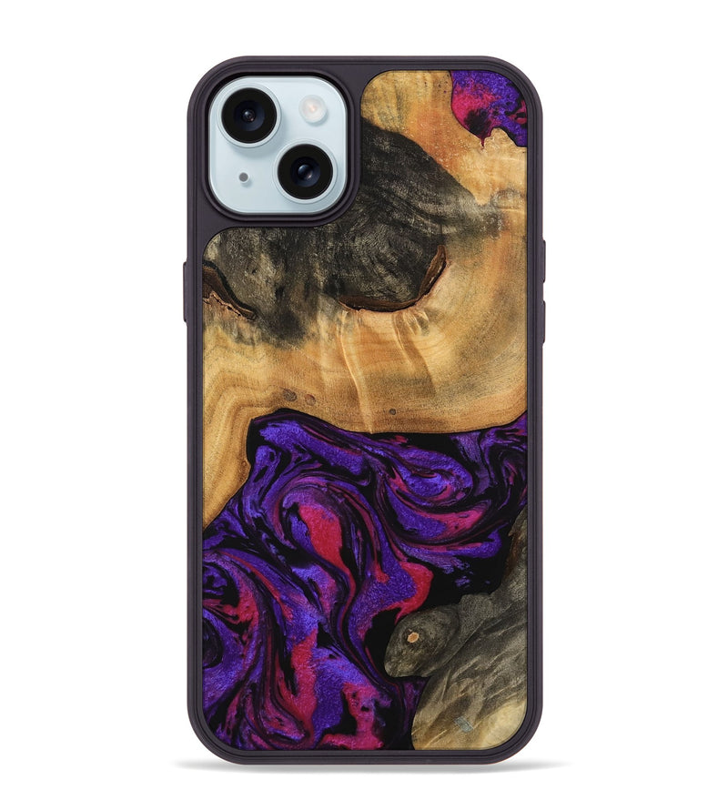 iPhone 15 Plus Wood Phone Case - Koray (Purple, 745004)